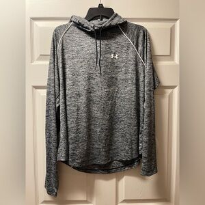Under Armour Gray Long Sleeve performance shirt with a hood.